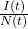 \frac{I(t)}{N(t)}