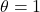 \theta = 1