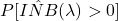  P[\hat{INB}(\lambda) > 0] 